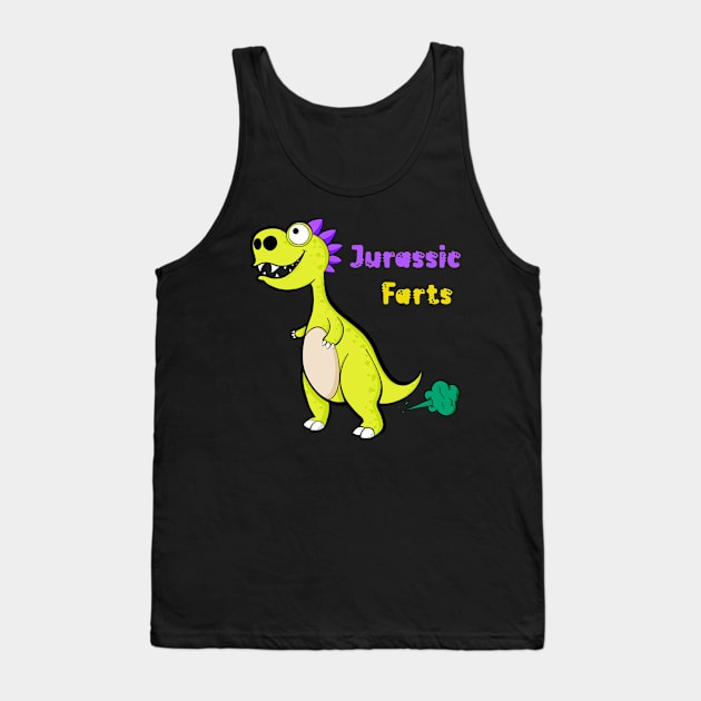 Jurassic Farts Tank Top by Art by Nabes